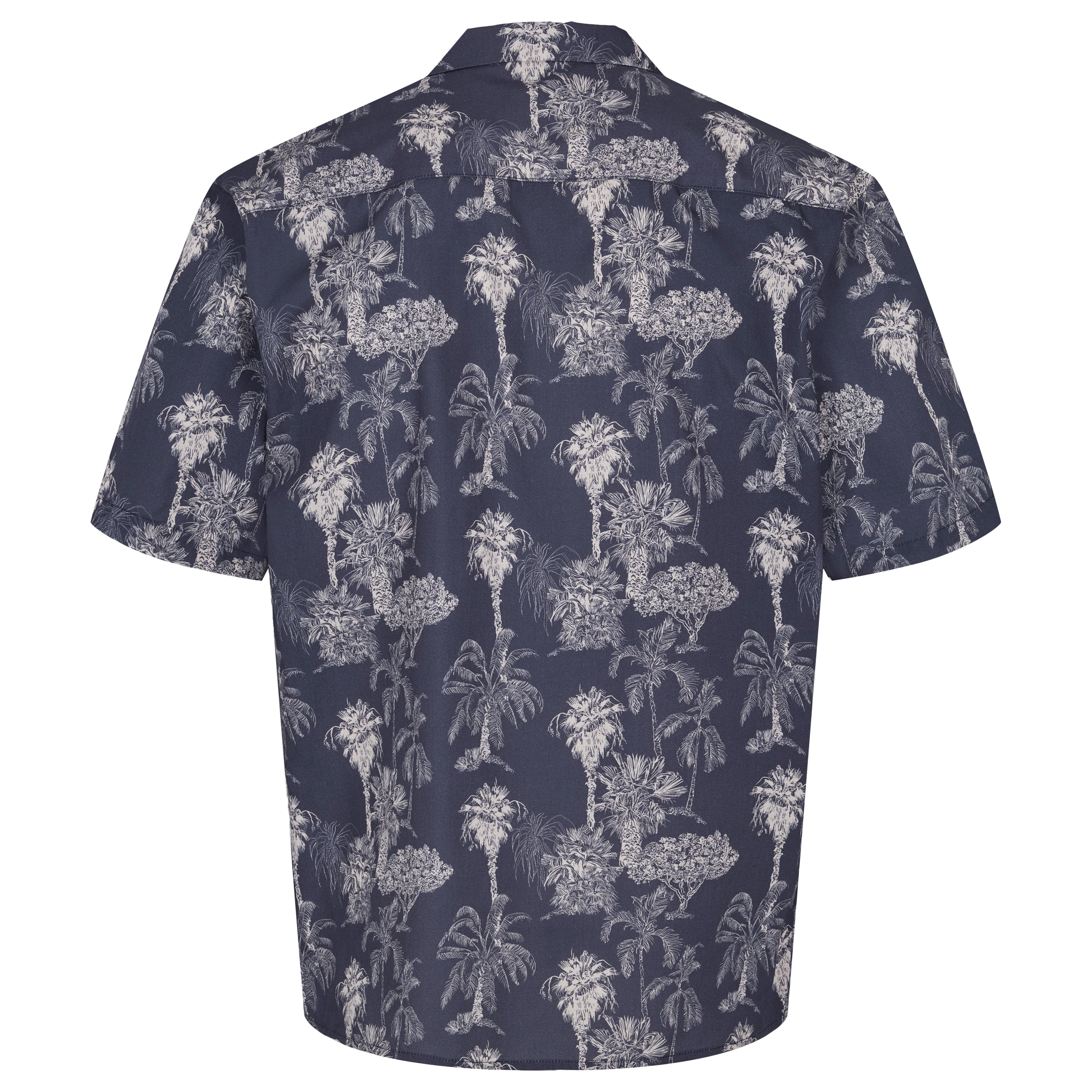 By Garment Makers Elmer Palm SS Shirt GOTS Shirt SS 3096 Navy Blazer