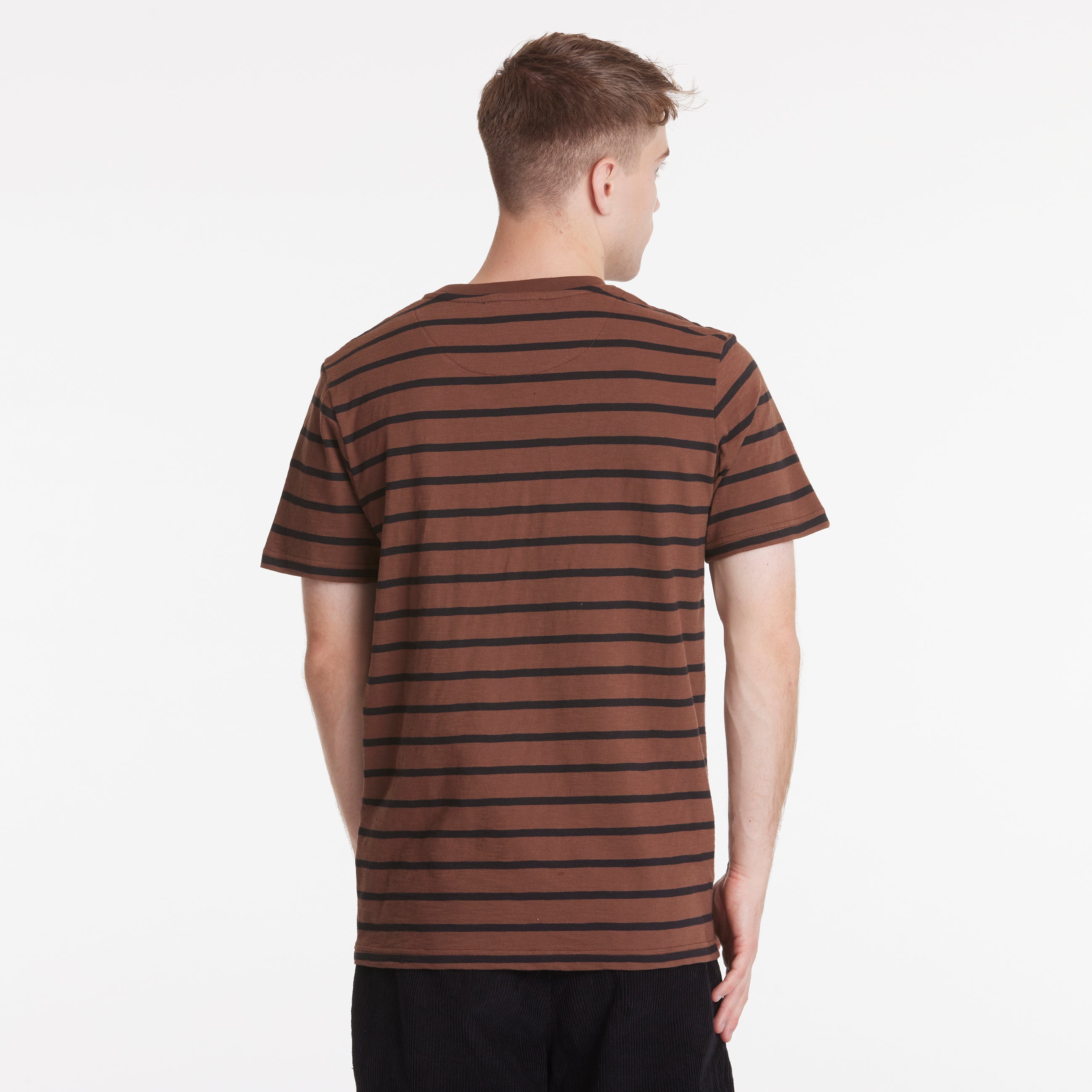 By Garment Makers Scott Striped Tee T-shirt SS 1258 Beaver